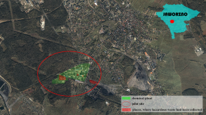 Pilot area against background of Jaworzno Pilot area against background of Jaworzno