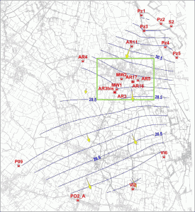 Figure 3 – AR3 well location and groundwater flow direction